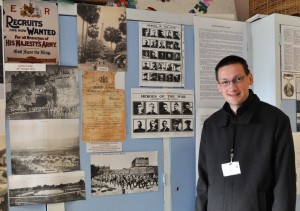 Alex Mott (great Grandson) with exhibition